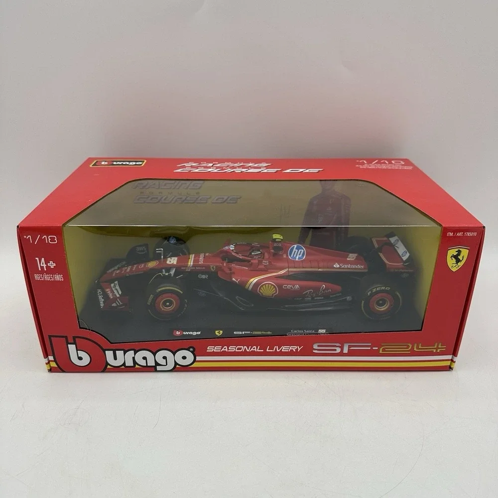 BBURAGO 1/18 - FERRARI SF-24 - SEASON CAR 2024 (55 Carlos SAINZ) New In Box